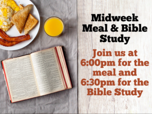 Midweek Meal and Bible Study @ Fellowship Hall